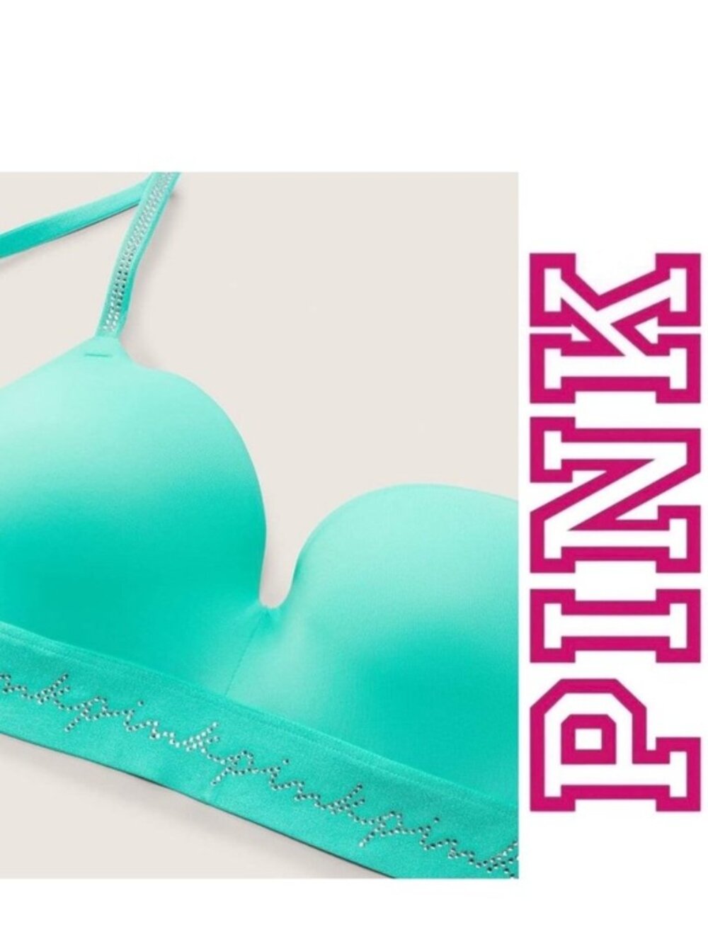 VS PINK | Wear Everywhere Wireless Push Up Smooth Shine Strap Bra | Size 36D